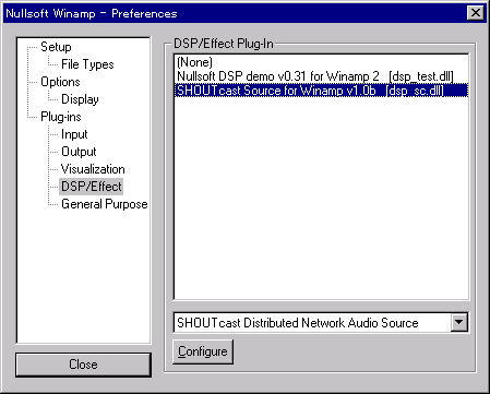 DSP Plug-in Select